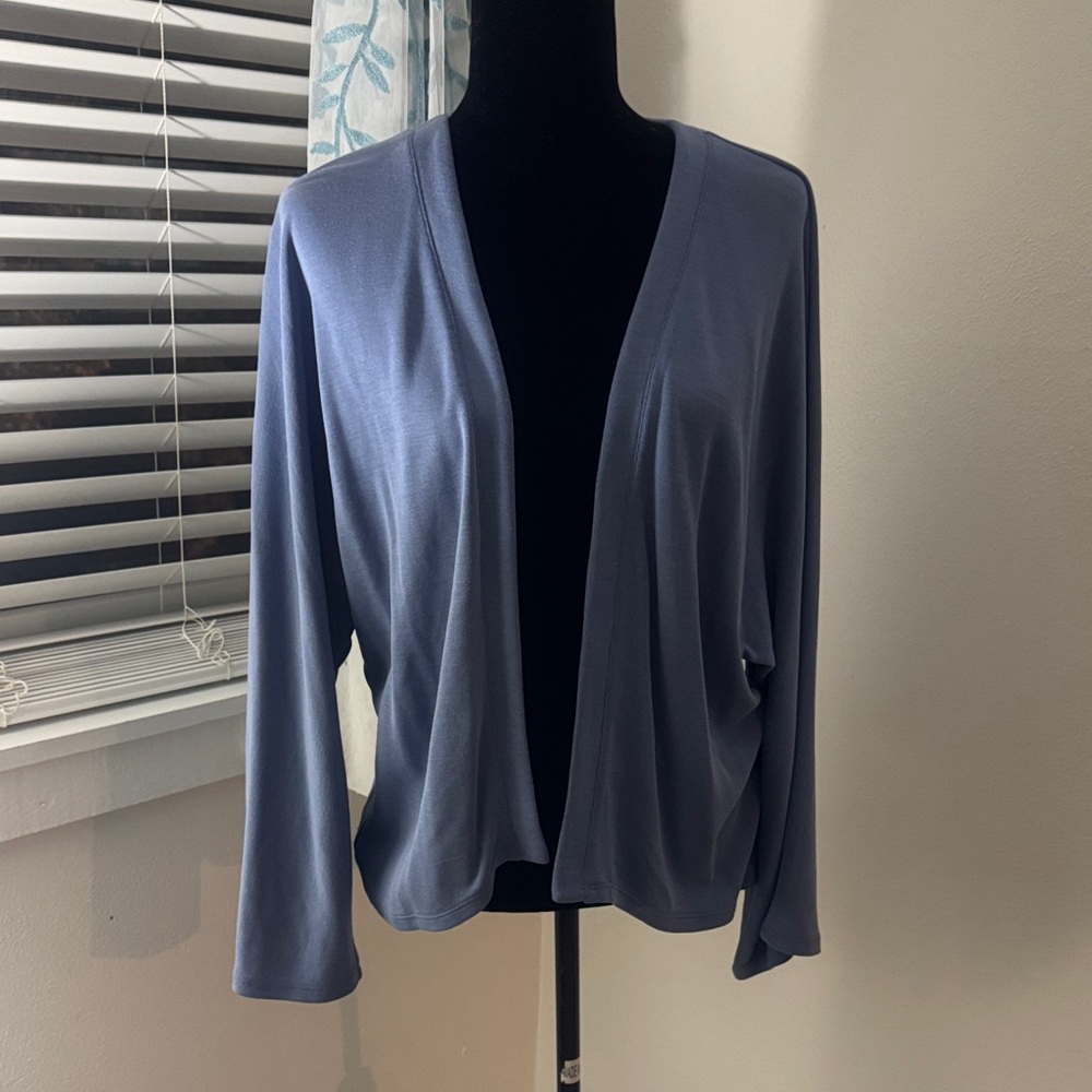 LOGO by Lori Goldstein Soft Blue Cardigan